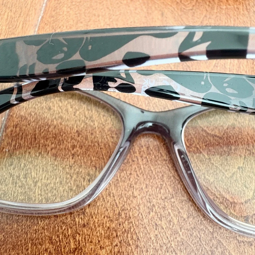 Ralph‎ Eyeglasses RA7071 Floral Temple Square Frames, Womens 52-16-140 Grey